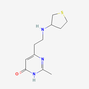 molecular formula C11H17N3OS B6038757 2-methyl-6-[2-(tetrahydro-3-thienylamino)ethyl]pyrimidin-4(3H)-one 