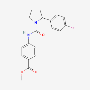 molecular formula C19H19FN2O3 B6038770 methyl 4-({[2-(4-fluorophenyl)-1-pyrrolidinyl]carbonyl}amino)benzoate 