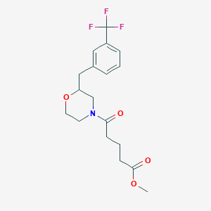methyl 5-oxo-5-{2-[3-(trifluoromethyl)benzyl]-4-morpholinyl}pentanoate