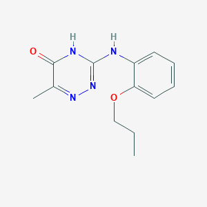 molecular formula C13H16N4O2 B6038795 6-methyl-3-[(2-propoxyphenyl)amino]-1,2,4-triazin-5(4H)-one 