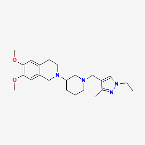 2-{1-[(1-ethyl-3-methyl-1H-pyrazol-4-yl)methyl]-3-piperidinyl}-6,7-dimethoxy-1,2,3,4-tetrahydroisoquinoline