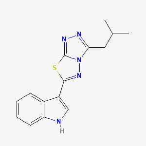 molecular formula C15H15N5S B603881 3-(3-isobutyl[1,2,4]triazolo[3,4-b][1,3,4]thiadiazol-6-yl)-1H-indole CAS No. 951965-95-0