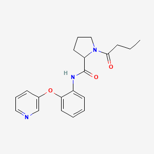 molecular formula C20H23N3O3 B6038821 1-butyryl-N-[2-(3-pyridinyloxy)phenyl]prolinamide 