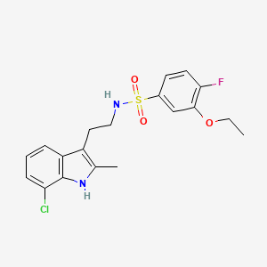 N-[2-(7-chloro-2-methyl-1H-indol-3-yl)ethyl]-3-ethoxy-4-fluorobenzenesulfonamide