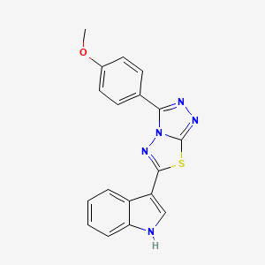3-[3-(4-methoxyphenyl)[1,2,4]triazolo[3,4-b][1,3,4]thiadiazol-6-yl]-1H-indole