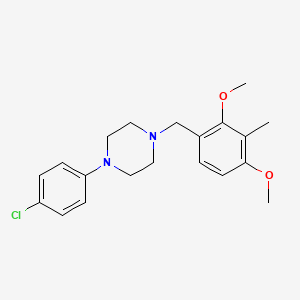 molecular formula C20H25ClN2O2 B6038832 1-(4-chlorophenyl)-4-(2,4-dimethoxy-3-methylbenzyl)piperazine 