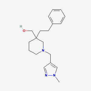 molecular formula C19H27N3O B6038846 [1-[(1-methyl-1H-pyrazol-4-yl)methyl]-3-(2-phenylethyl)-3-piperidinyl]methanol 