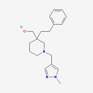 [1-[(1-methyl-1H-pyrazol-4-yl)methyl]-3-(2-phenylethyl)-3-piperidinyl]methanol