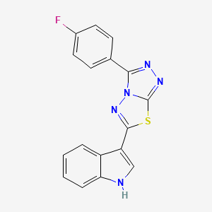 3-[3-(4-fluorophenyl)[1,2,4]triazolo[3,4-b][1,3,4]thiadiazol-6-yl]-1H-indole