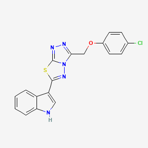 3-{3-[(4-chlorophenoxy)methyl][1,2,4]triazolo[3,4-b][1,3,4]thiadiazol-6-yl}-1H-indole