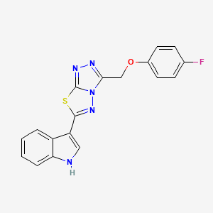 3-{3-[(4-fluorophenoxy)methyl][1,2,4]triazolo[3,4-b][1,3,4]thiadiazol-6-yl}-1H-indole