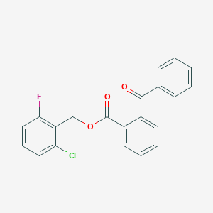 molecular formula C21H14ClFO3 B6038893 2-chloro-6-fluorobenzyl 2-benzoylbenzoate 