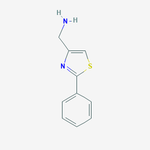 molecular formula C10H10N2S B060389 (2-苯基-1,3-噻唑-4-基)甲胺 CAS No. 165736-03-8