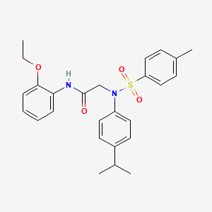 molecular formula C26H30N2O4S B6038903 N~1~-(2-ethoxyphenyl)-N~2~-(4-isopropylphenyl)-N~2~-[(4-methylphenyl)sulfonyl]glycinamide 