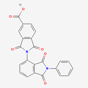 molecular formula C23H12N2O6 B6038904 1,1',3,3'-tetraoxo-2'-phenyl-1,2',3,3'-tetrahydro-1'H-2,4'-biisoindole-5-carboxylic acid 