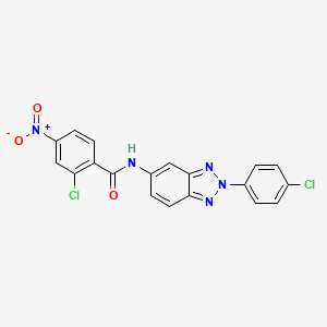 2-chloro-N-[2-(4-chlorophenyl)-2H-1,2,3-benzotriazol-5-yl]-4-nitrobenzamide