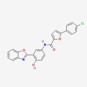 molecular formula C24H15ClN2O4 B6038917 N-[3-(1,3-benzoxazol-2-yl)-4-hydroxyphenyl]-5-(4-chlorophenyl)-2-furamide 