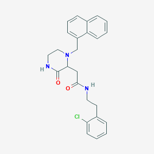 N-[2-(2-chlorophenyl)ethyl]-2-[1-(1-naphthylmethyl)-3-oxo-2-piperazinyl]acetamide