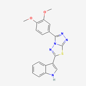3-[3-(3,4-dimethoxyphenyl)[1,2,4]triazolo[3,4-b][1,3,4]thiadiazol-6-yl]-1H-indole