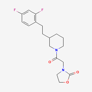 molecular formula C18H22F2N2O3 B6038941 3-(2-{3-[2-(2,4-difluorophenyl)ethyl]-1-piperidinyl}-2-oxoethyl)-1,3-oxazolidin-2-one 
