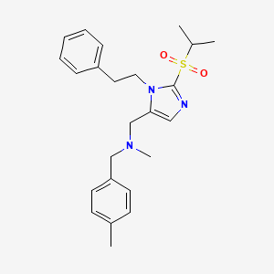 1-[2-(isopropylsulfonyl)-1-(2-phenylethyl)-1H-imidazol-5-yl]-N-methyl-N-(4-methylbenzyl)methanamine