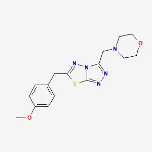 molecular formula C16H19N5O2S B6038996 6-(4-methoxybenzyl)-3-(4-morpholinylmethyl)[1,2,4]triazolo[3,4-b][1,3,4]thiadiazole CAS No. 1207606-18-5