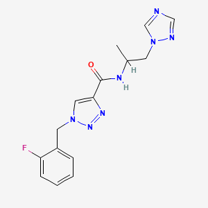 1-(2-fluorobenzyl)-N-[1-methyl-2-(1H-1,2,4-triazol-1-yl)ethyl]-1H-1,2,3-triazole-4-carboxamide