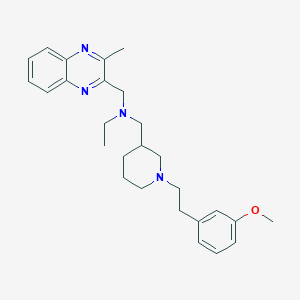 molecular formula C27H36N4O B6039007 N-({1-[2-(3-methoxyphenyl)ethyl]-3-piperidinyl}methyl)-N-[(3-methyl-2-quinoxalinyl)methyl]ethanamine 