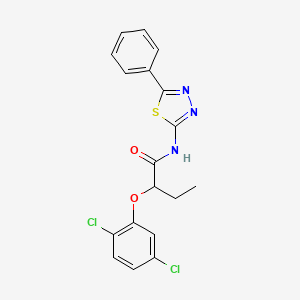 2-(2,5-dichlorophenoxy)-N-(5-phenyl-1,3,4-thiadiazol-2-yl)butanamide