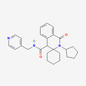 molecular formula C26H31N3O2 B6039033 2'-cyclopentyl-1'-oxo-N-(4-pyridinylmethyl)-1',4'-dihydro-2'H-spiro[cyclohexane-1,3'-isoquinoline]-4'-carboxamide 
