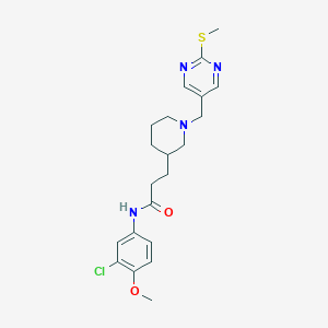 N-(3-chloro-4-methoxyphenyl)-3-(1-{[2-(methylthio)-5-pyrimidinyl]methyl}-3-piperidinyl)propanamide