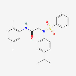 N~1~-(2,5-dimethylphenyl)-N~2~-(4-isopropylphenyl)-N~2~-(phenylsulfonyl)glycinamide