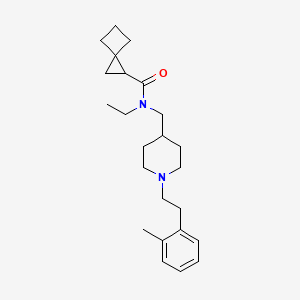 N-ethyl-N-({1-[2-(2-methylphenyl)ethyl]-4-piperidinyl}methyl)spiro[2.3]hexane-1-carboxamide