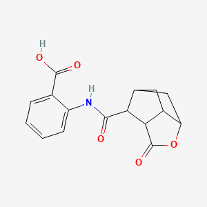 molecular formula C16H15NO5 B6039066 2-{[(5-oxo-4-oxatricyclo[4.2.1.0~3,7~]non-9-yl)carbonyl]amino}benzoic acid 