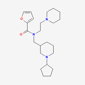 molecular formula C23H37N3O2 B6039074 N-[(1-cyclopentyl-3-piperidinyl)methyl]-N-[2-(1-piperidinyl)ethyl]-2-furamide 