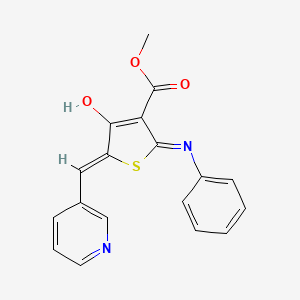 methyl 2-anilino-4-oxo-5-(3-pyridinylmethylene)-4,5-dihydro-3-thiophenecarboxylate