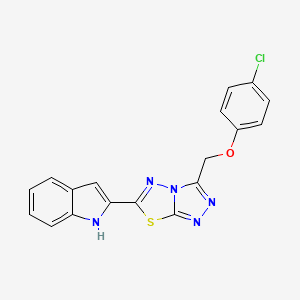 2-{3-[(4-chlorophenoxy)methyl][1,2,4]triazolo[3,4-b][1,3,4]thiadiazol-6-yl}-1H-indole