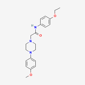 molecular formula C21H27N3O3 B6039141 N-(4-ethoxyphenyl)-2-[4-(4-methoxyphenyl)-1-piperazinyl]acetamide 