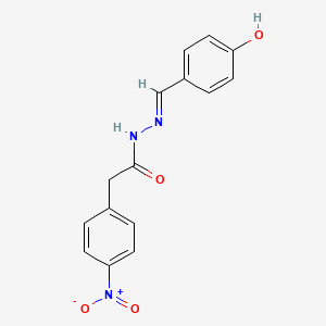 molecular formula C15H13N3O4 B6039154 N'-(4-hydroxybenzylidene)-2-(4-nitrophenyl)acetohydrazide 