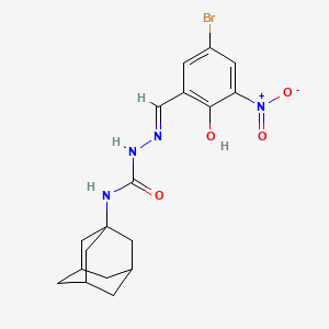 molecular formula C18H21BrN4O4 B6039170 5-bromo-2-hydroxy-3-nitrobenzaldehyde N-1-adamantylsemicarbazone 