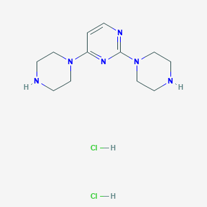 molecular formula C12H22Cl2N6 B6039178 2,4-di-1-piperazinylpyrimidine dihydrochloride 