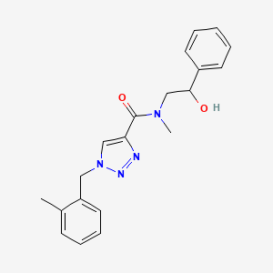 molecular formula C20H22N4O2 B6039184 N-(2-hydroxy-2-phenylethyl)-N-methyl-1-(2-methylbenzyl)-1H-1,2,3-triazole-4-carboxamide 