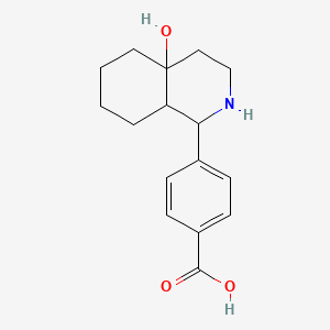 molecular formula C16H21NO3 B6039190 4-(4a-hydroxydecahydro-1-isoquinolinyl)benzoic acid 