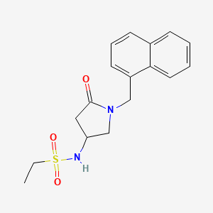 molecular formula C17H20N2O3S B6039210 N-[1-(1-naphthylmethyl)-5-oxo-3-pyrrolidinyl]ethanesulfonamide 