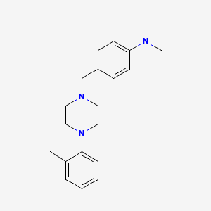 molecular formula C20H27N3 B6039218 N,N-dimethyl-4-{[4-(2-methylphenyl)-1-piperazinyl]methyl}aniline 