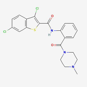 3,6-dichloro-N-{2-[(4-methyl-1-piperazinyl)carbonyl]phenyl}-1-benzothiophene-2-carboxamide