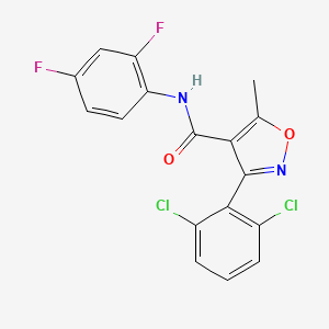 molecular formula C17H10Cl2F2N2O2 B6039228 3-(2,6-dichlorophenyl)-N-(2,4-difluorophenyl)-5-methyl-4-isoxazolecarboxamide 