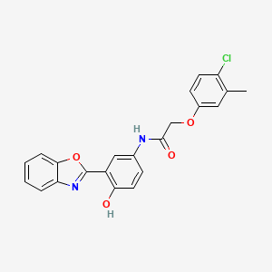 molecular formula C22H17ClN2O4 B6039238 N-[3-(1,3-benzoxazol-2-yl)-4-hydroxyphenyl]-2-(4-chloro-3-methylphenoxy)acetamide CAS No. 6013-75-8