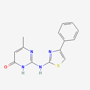 molecular formula C14H12N4OS B6039264 6-methyl-2-[(4-phenyl-1,3-thiazol-2-yl)amino]-4(3H)-pyrimidinone 