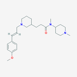 molecular formula C25H39N3O2 B6039284 3-{1-[(2E)-3-(4-methoxyphenyl)-2-propen-1-yl]-3-piperidinyl}-N-methyl-N-(1-methyl-4-piperidinyl)propanamide 